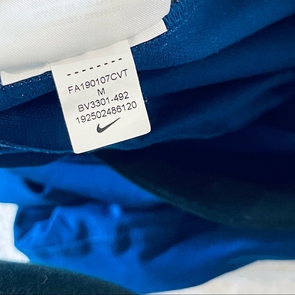 NIKE PRO Leggings Tights Purple Blue Logo Brand Down Side of Pant Medium - Picture 9 of 9